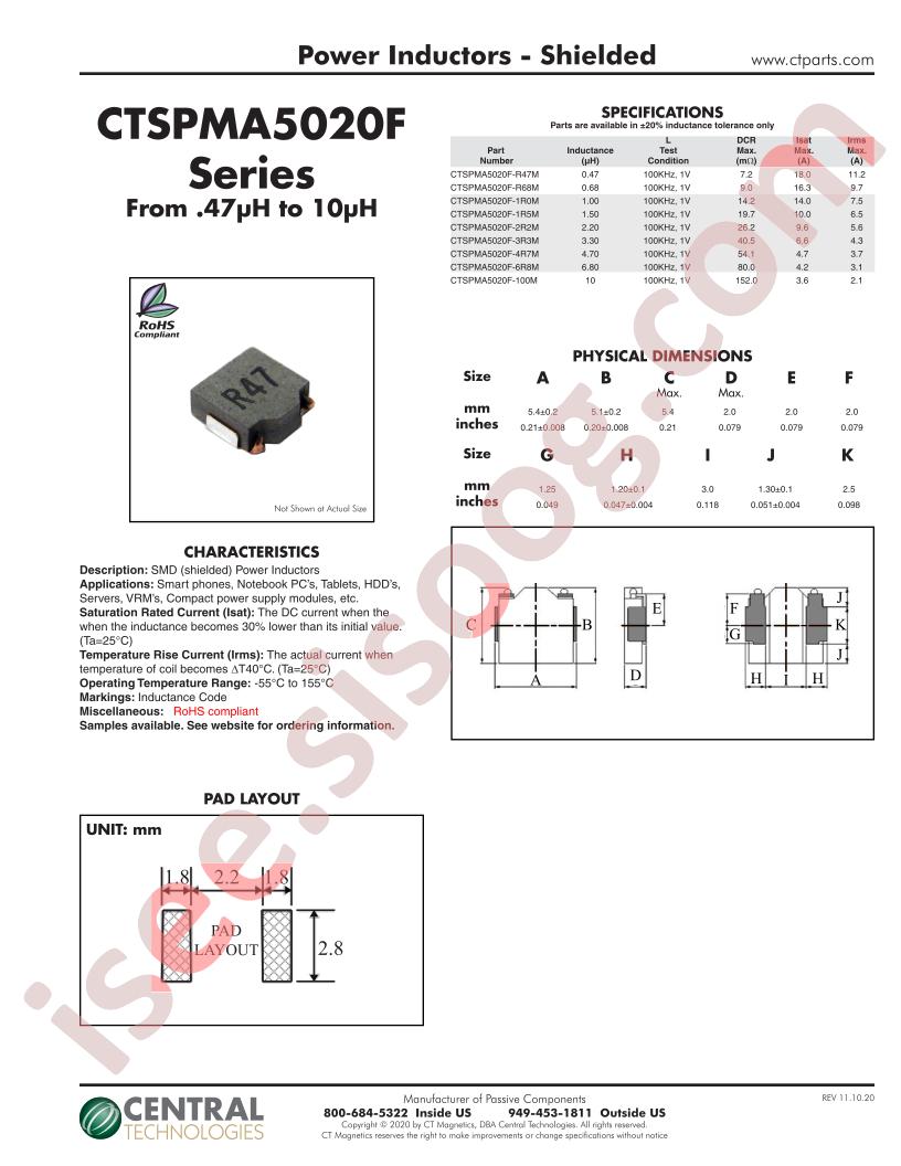 CTSPMA5020F-R47M