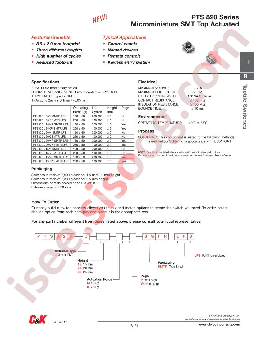 PTS820J15MPSMTRLFS