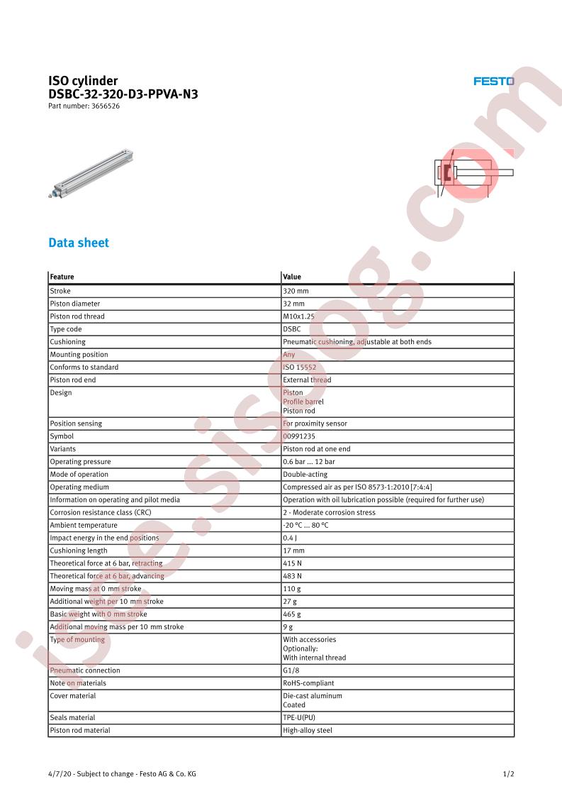 DSBC-32-320-D3-PPVA-N3