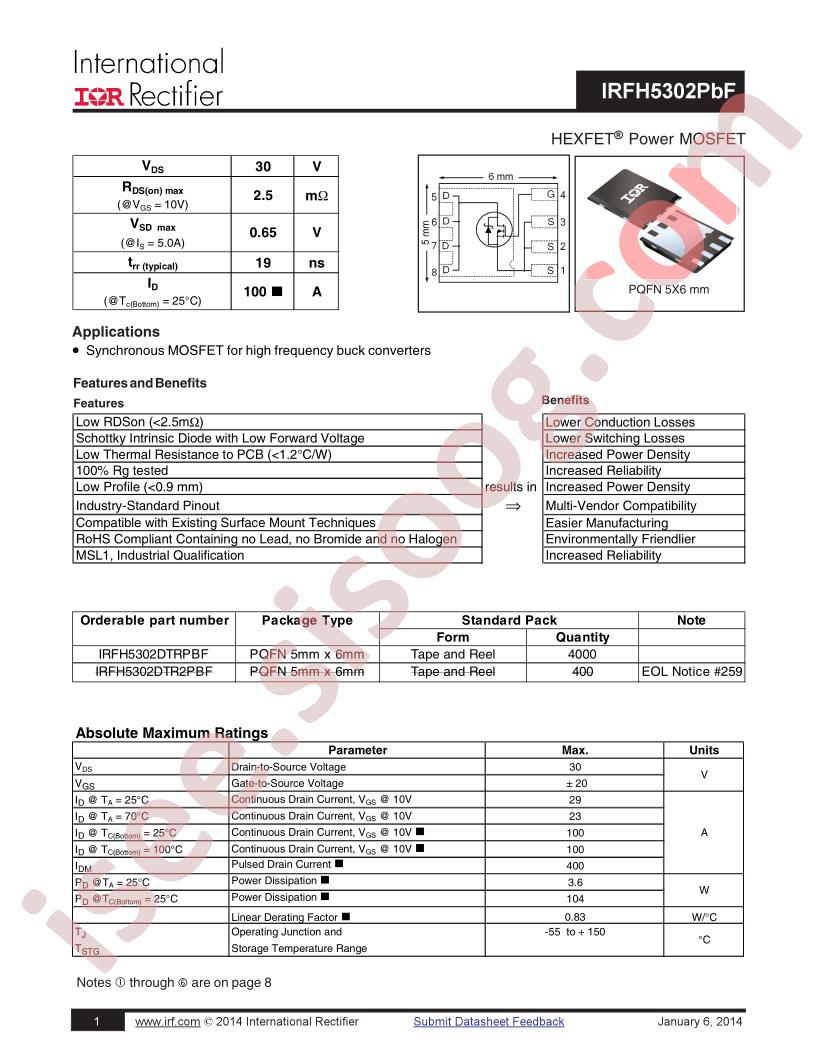 IRFH5302DPBF