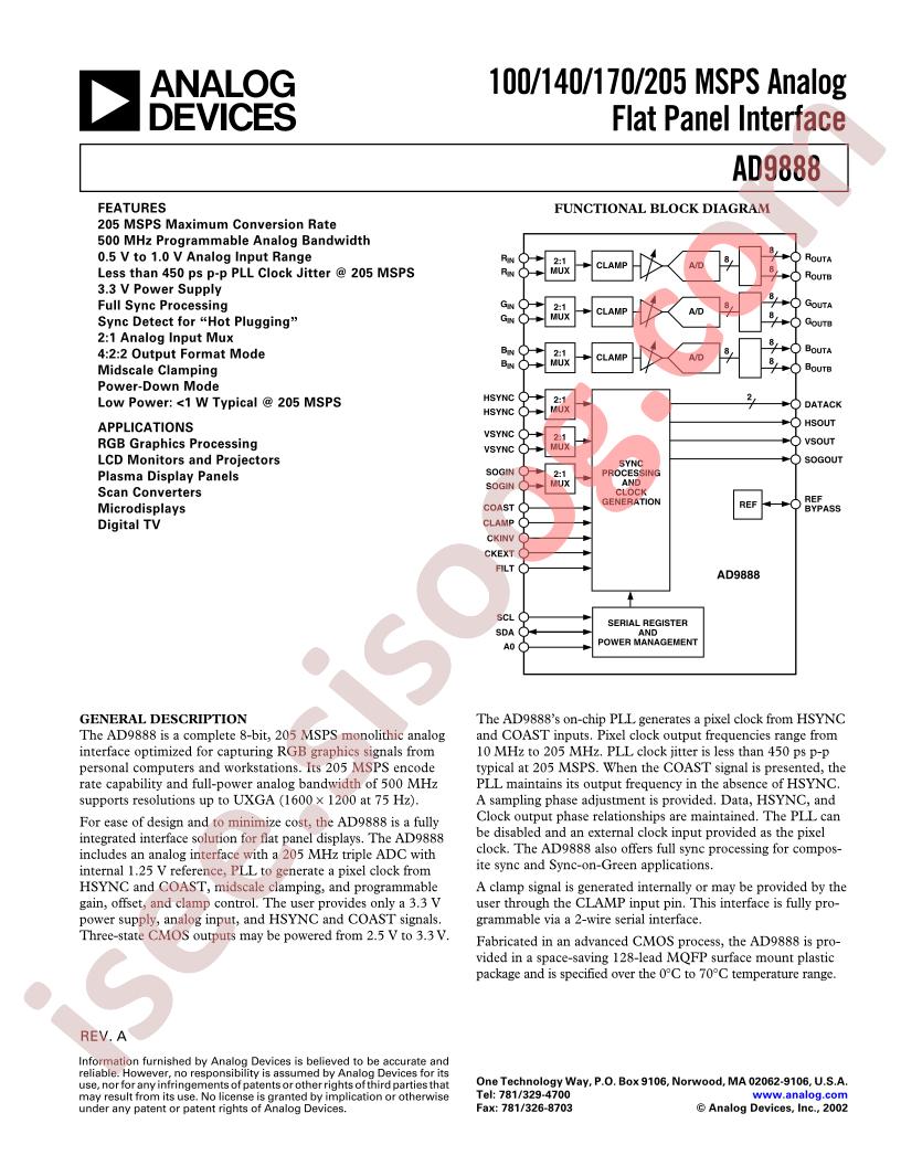 AD9888KS-170