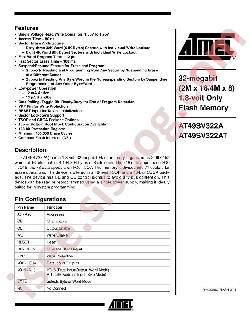AT49SV322AT