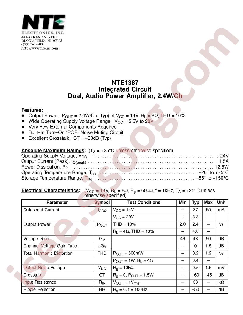NTE1387
