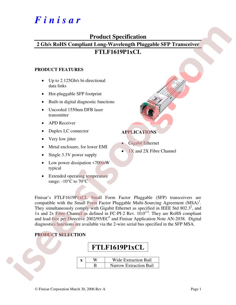 FTLF1619P1XCL