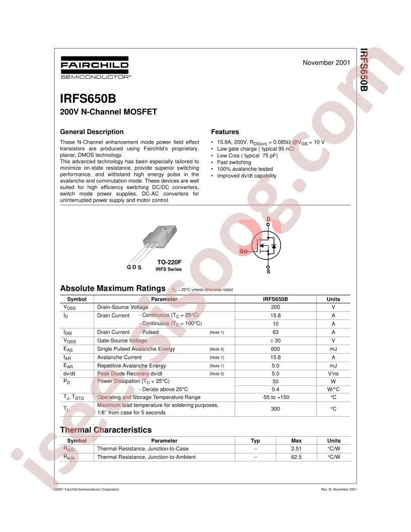 IRFS650B