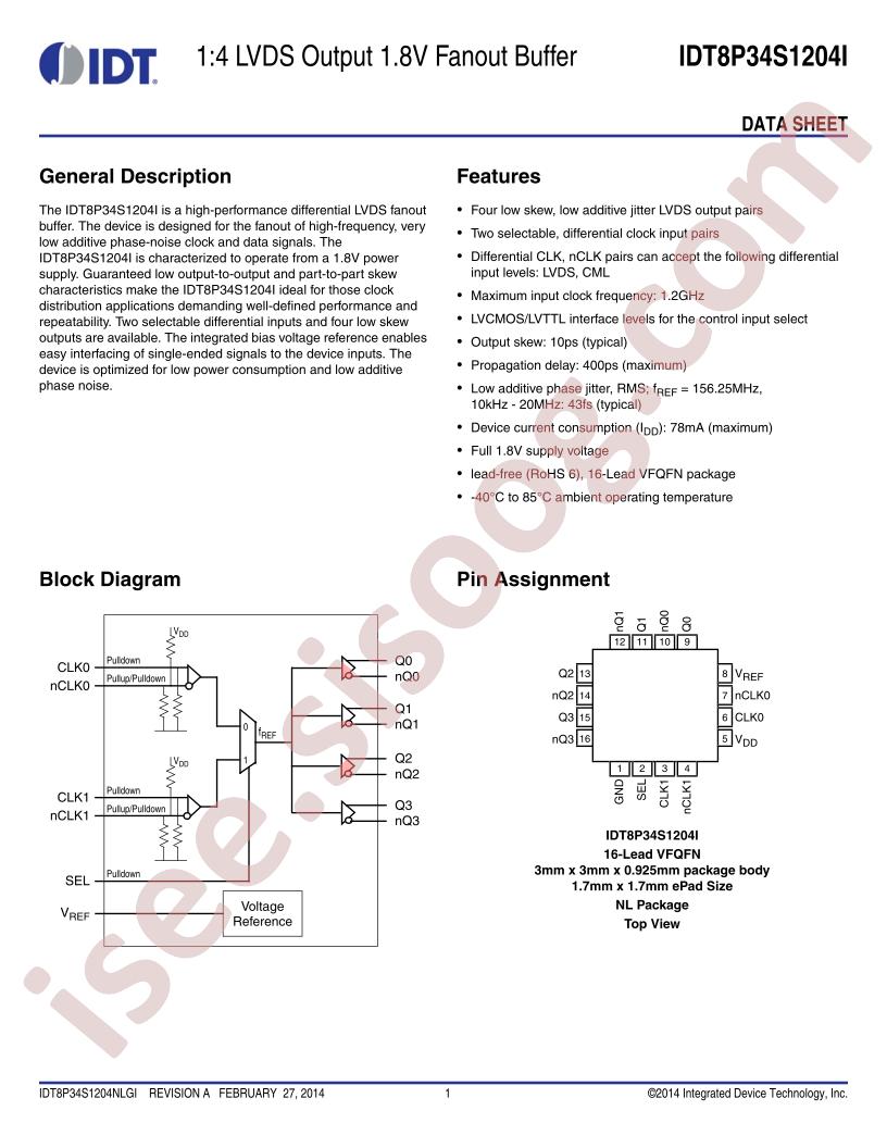 IDT8P34S1204I
