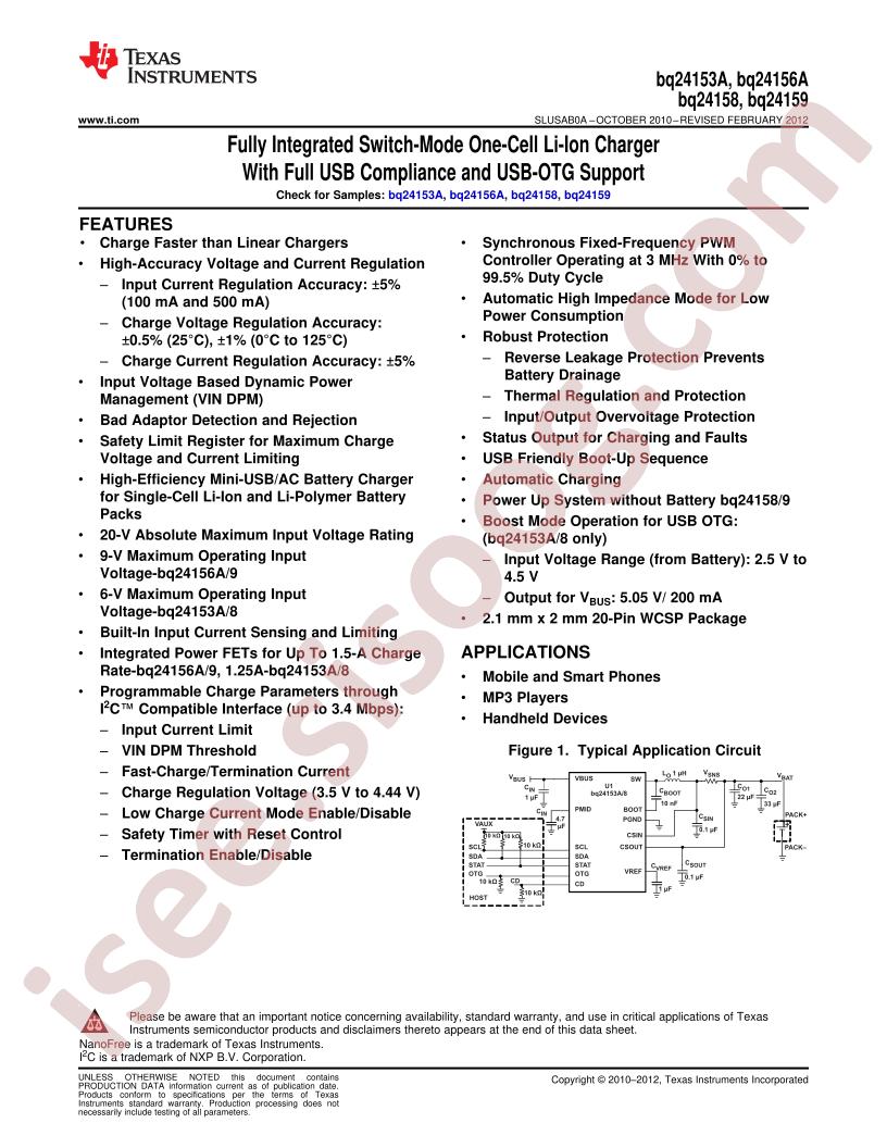 BQ24156AYFFT