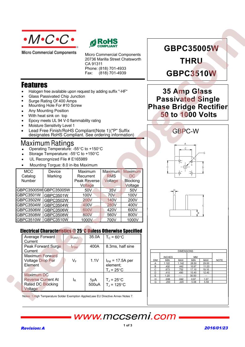 GBPC35005W