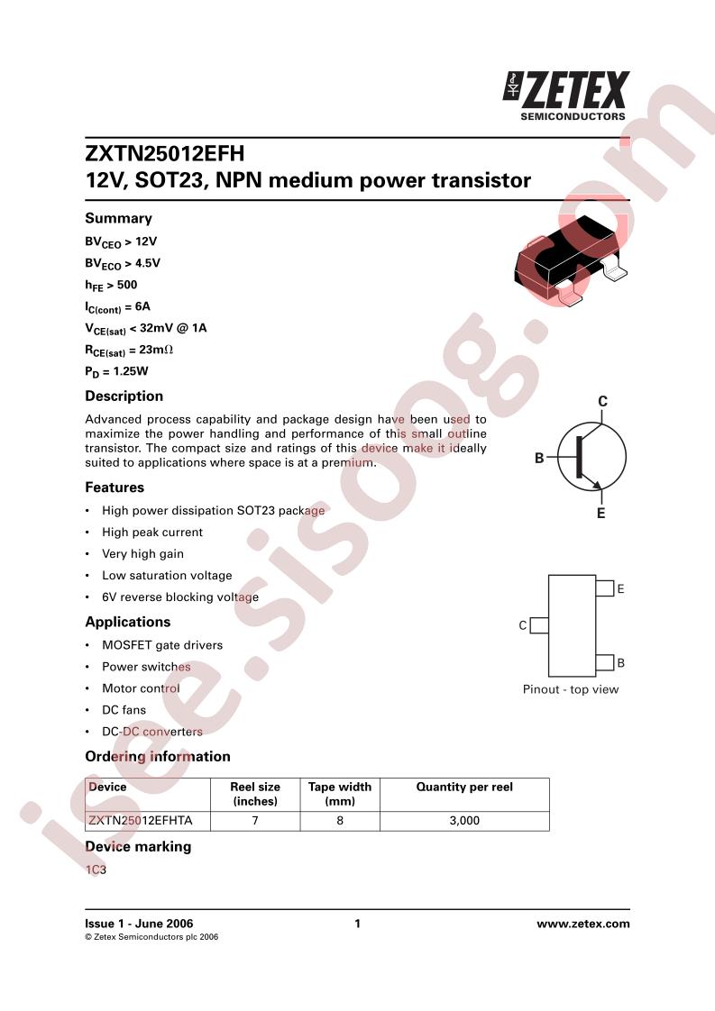 ZXTN25012EFH
