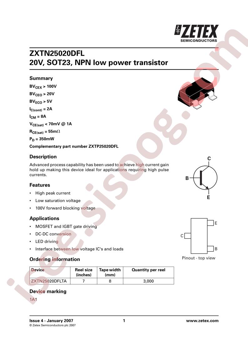ZXTN25020DFL