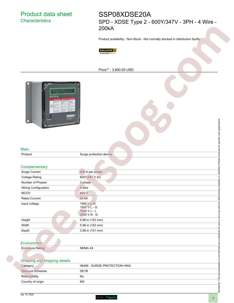 SSP08XDSE20A