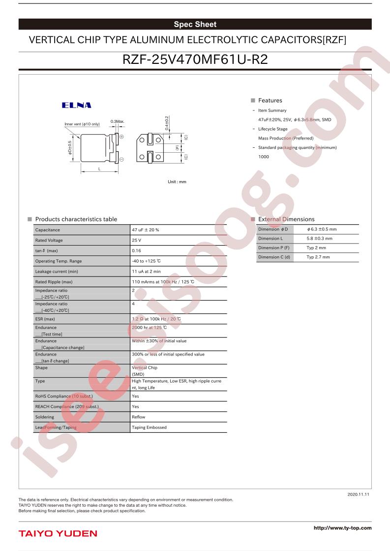 RZF-25V470MF61U-R2