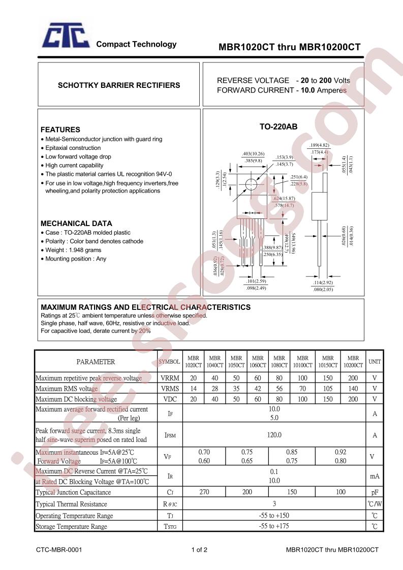 MBR1020CT