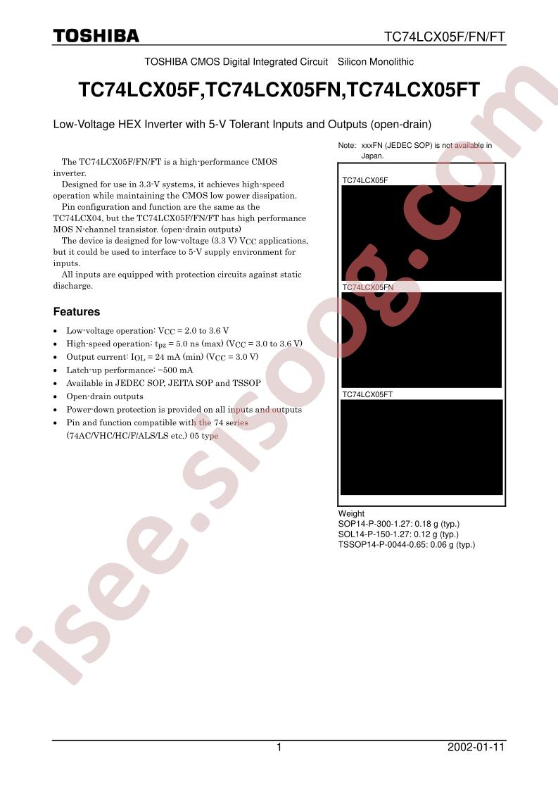 TC74LCX05F