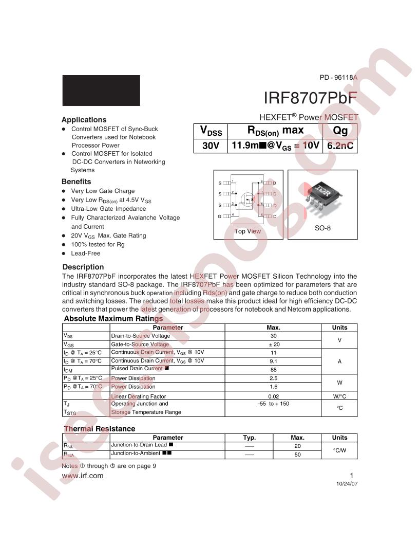 IRF8707PBF