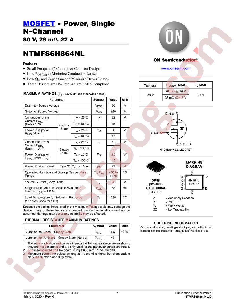 NTMFS6H864NL