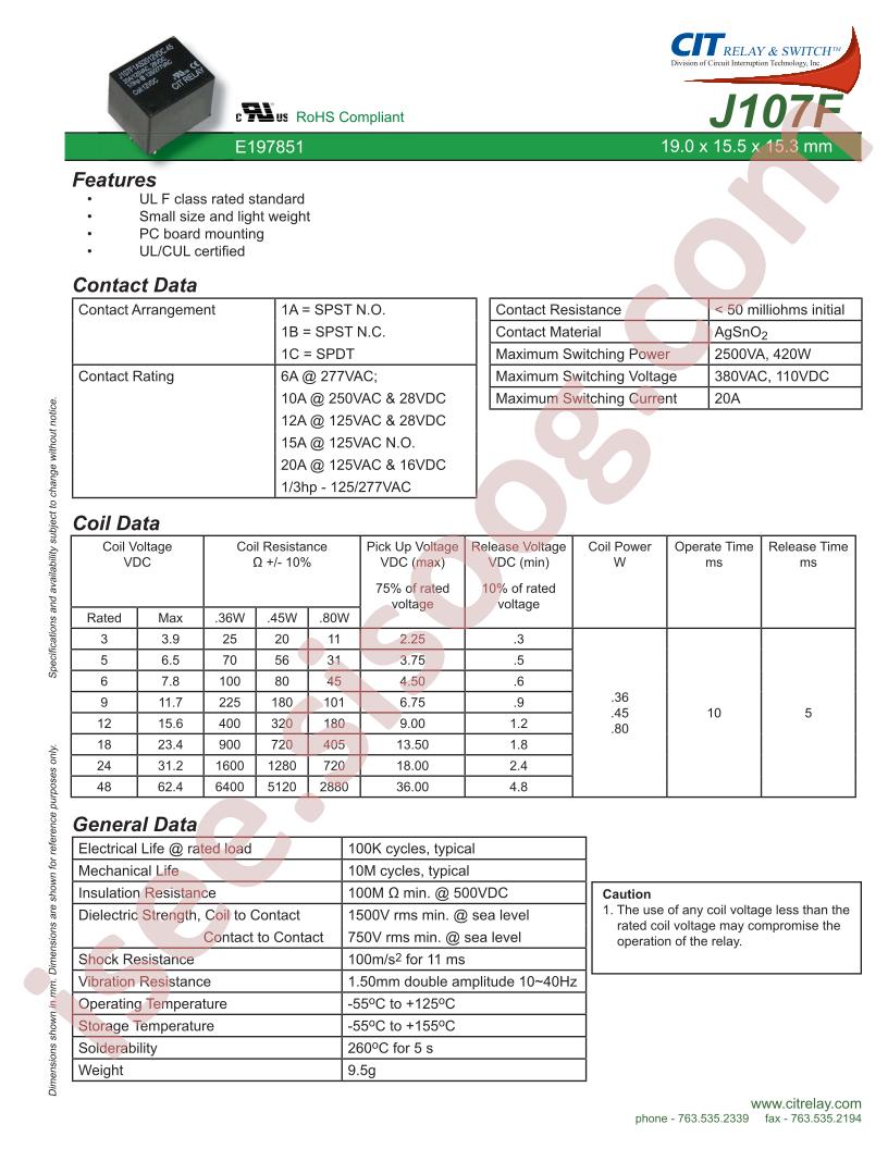 J107F1BS123VDC