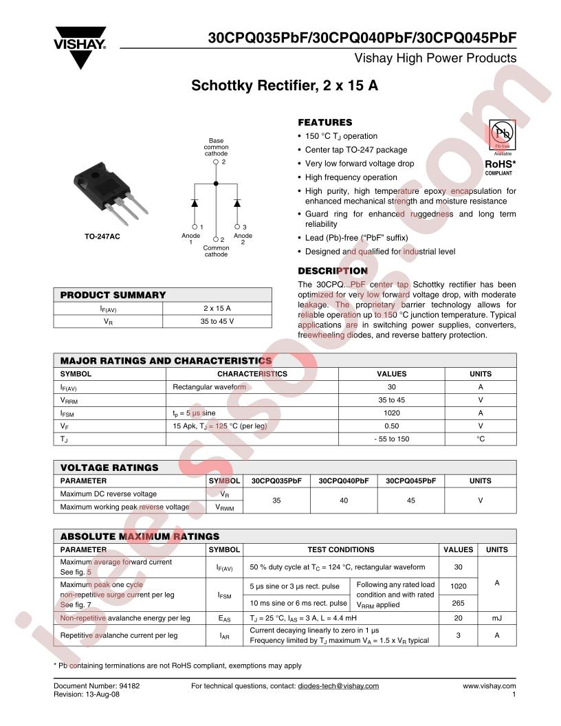 30CPQ040PBF