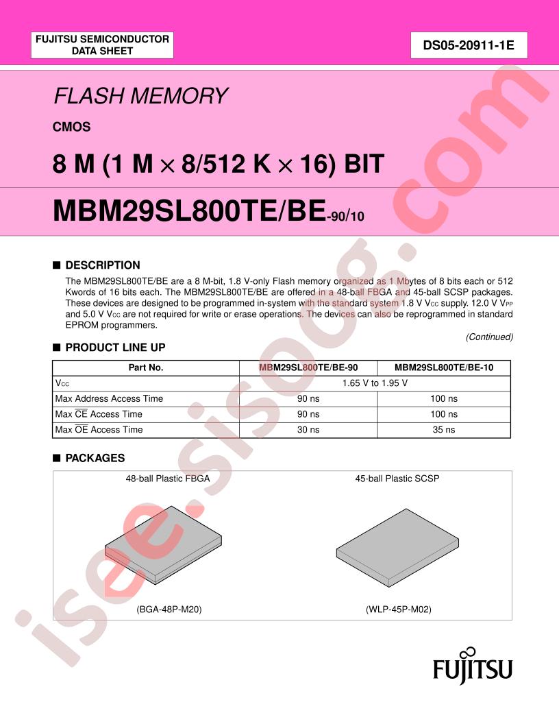 MBM29SL800TE-10PW