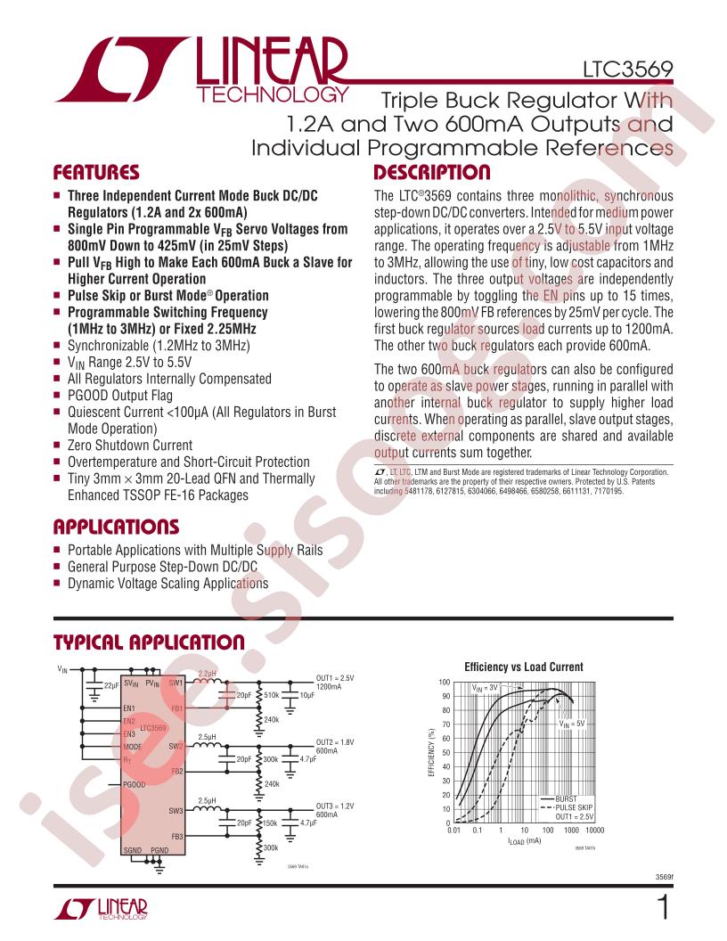 LTC3569IFE-PBF