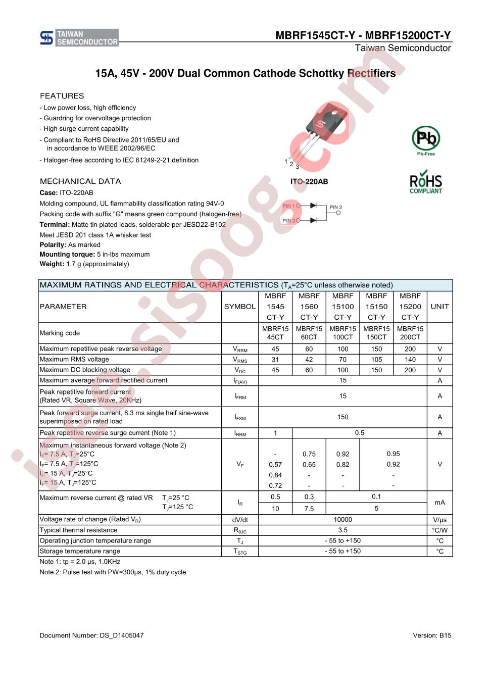 MBRF1545CT-Y