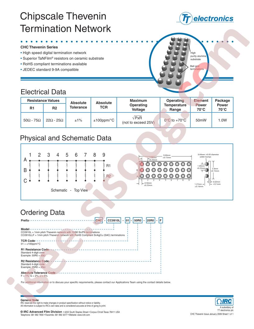 CHC-CC0910LLF-01-50R0