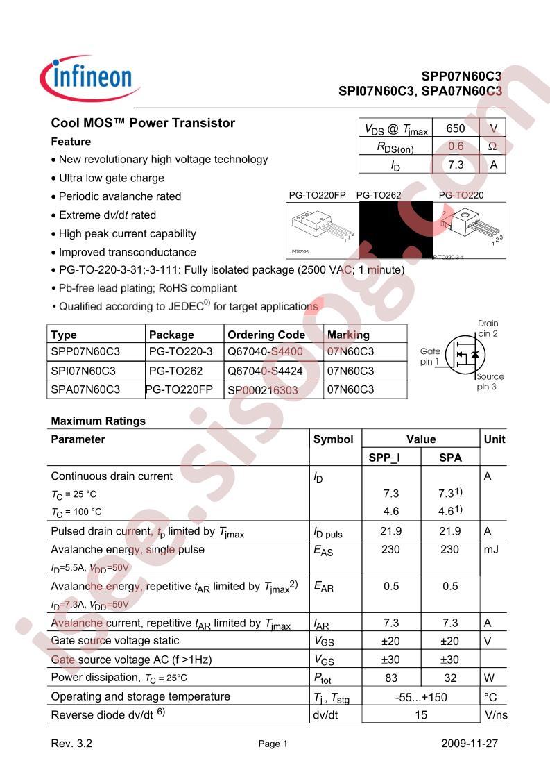 SPP07N60C3_09