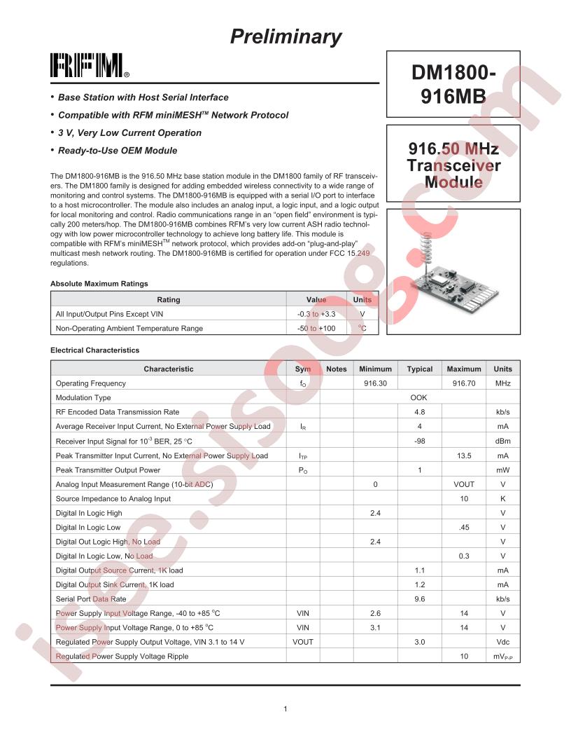 DM1800-916MB