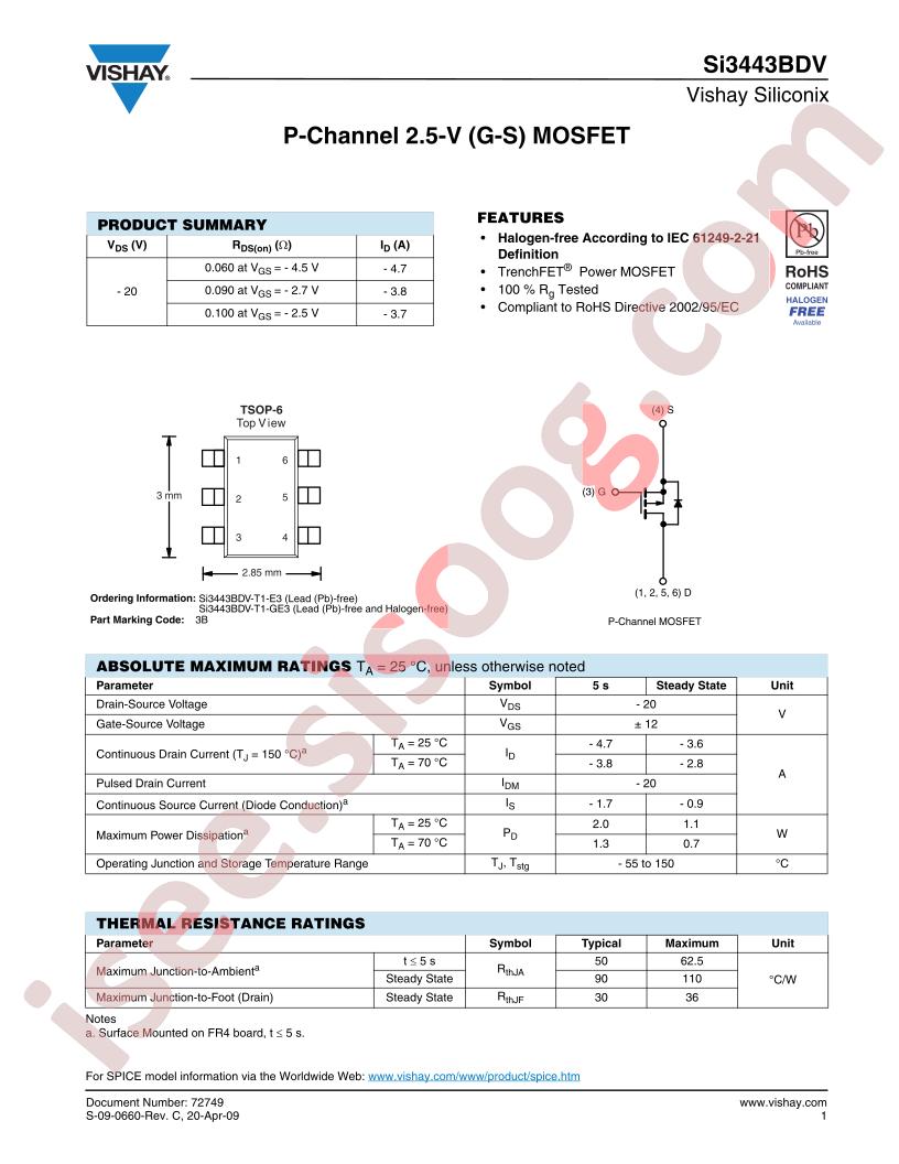 SI3443BDV