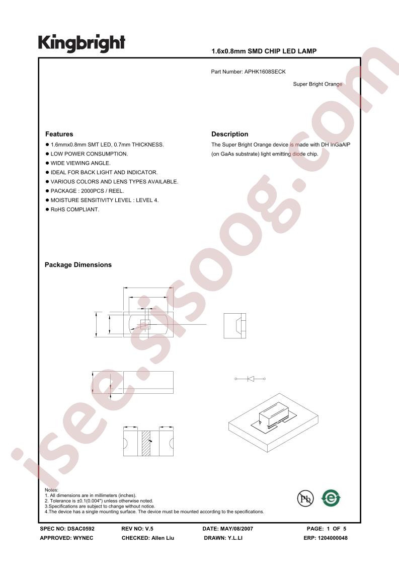 APHK1608SECK