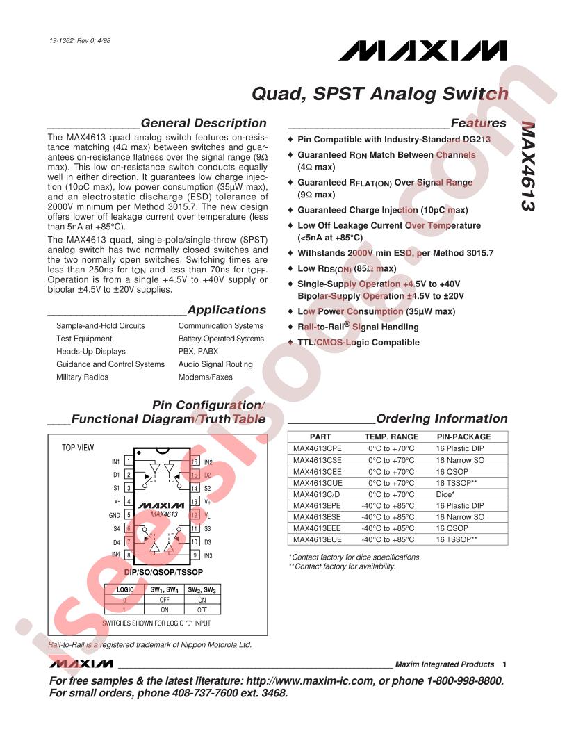MAX4613CPE
