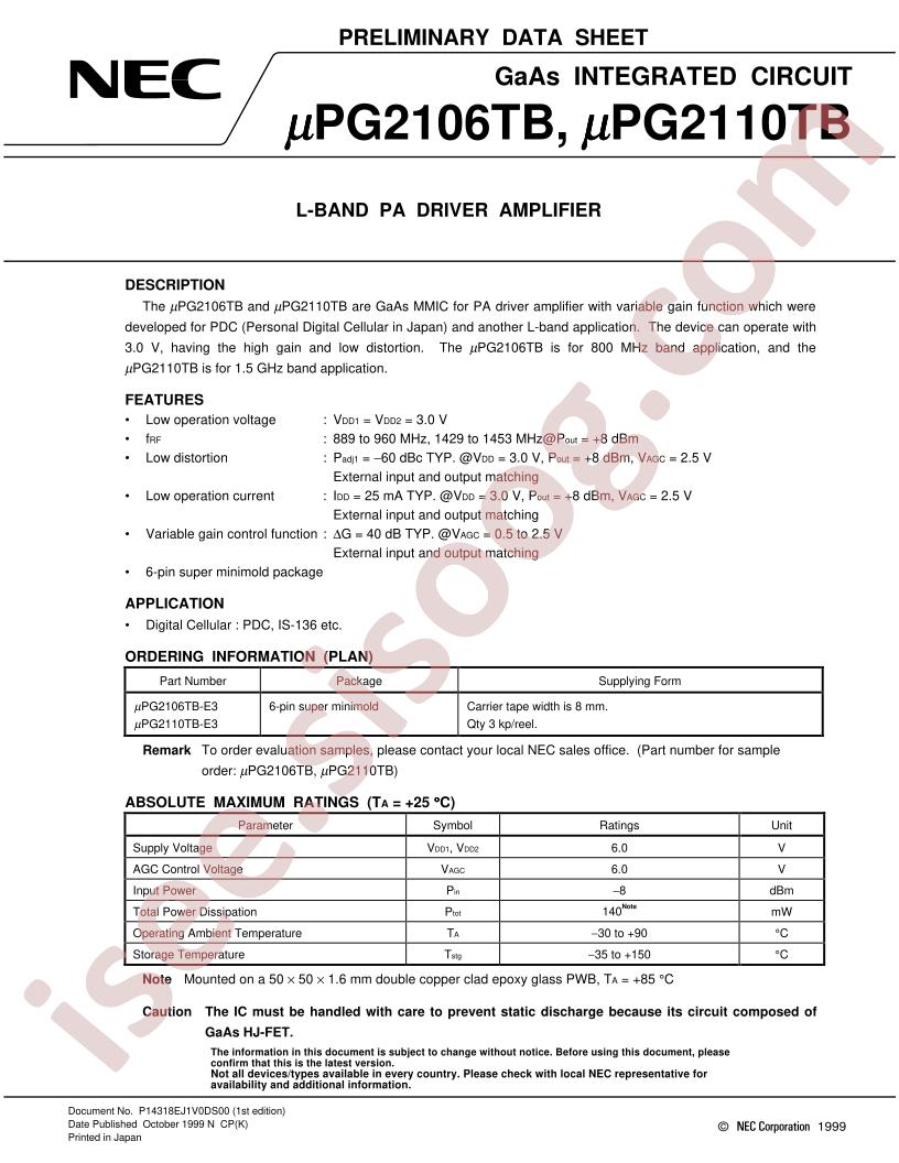 UPG2106TB