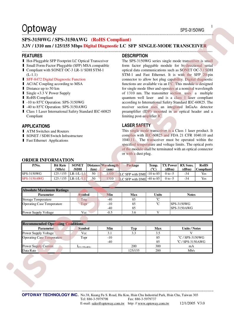 SPS-3150WG