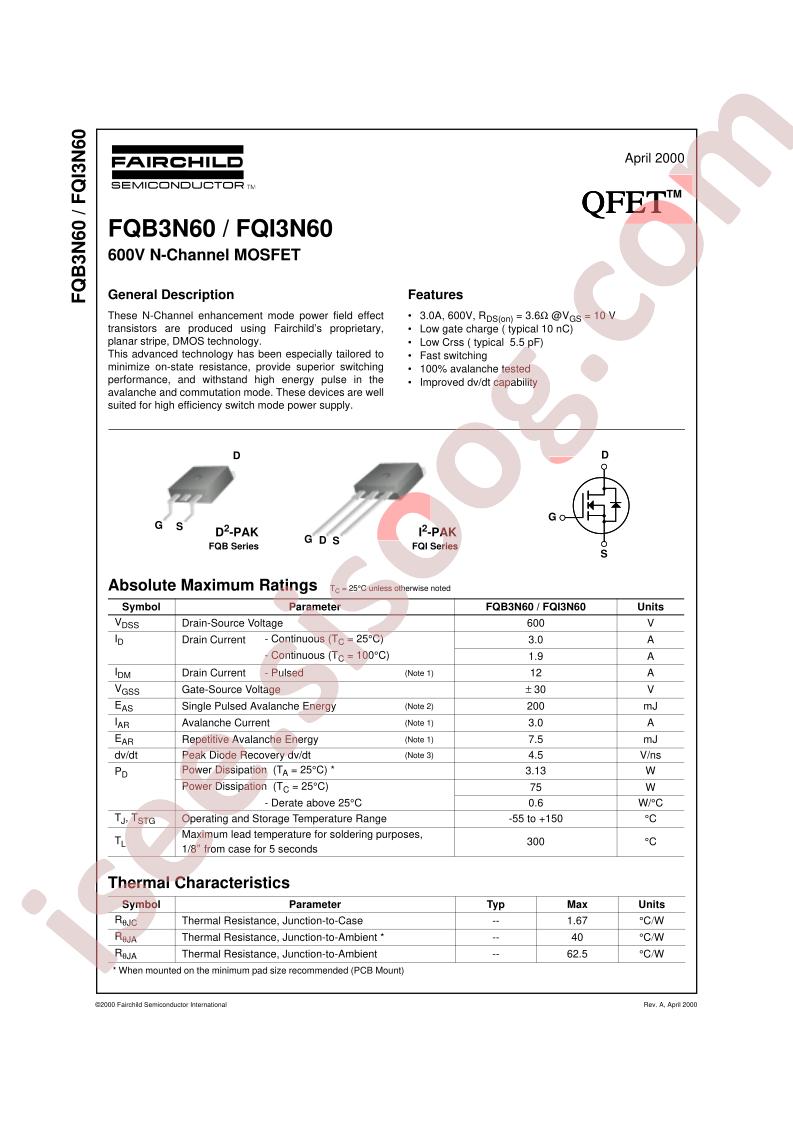 FQB3N60
