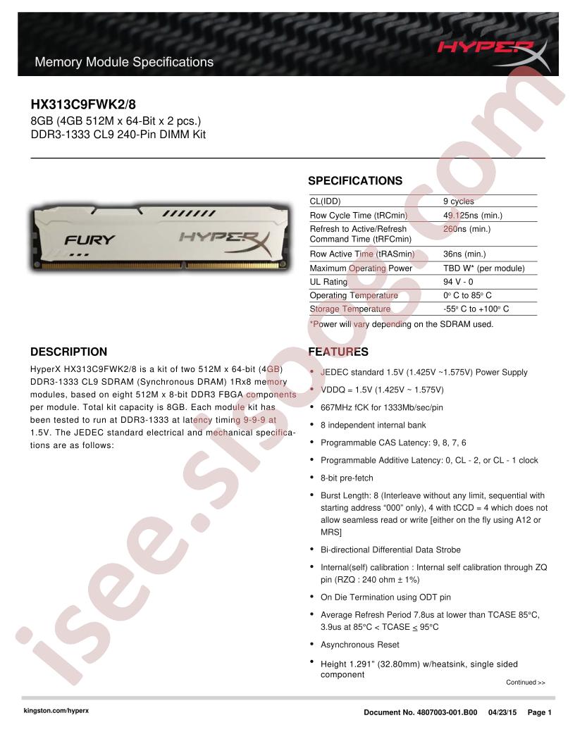 HX313C9FWK2-8