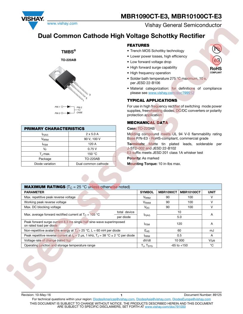 MBR1090CT-E3