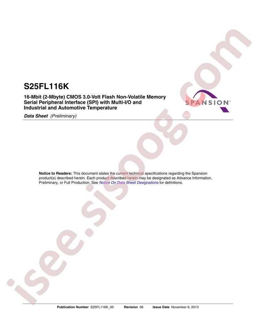 S25FL116K0XNHV020