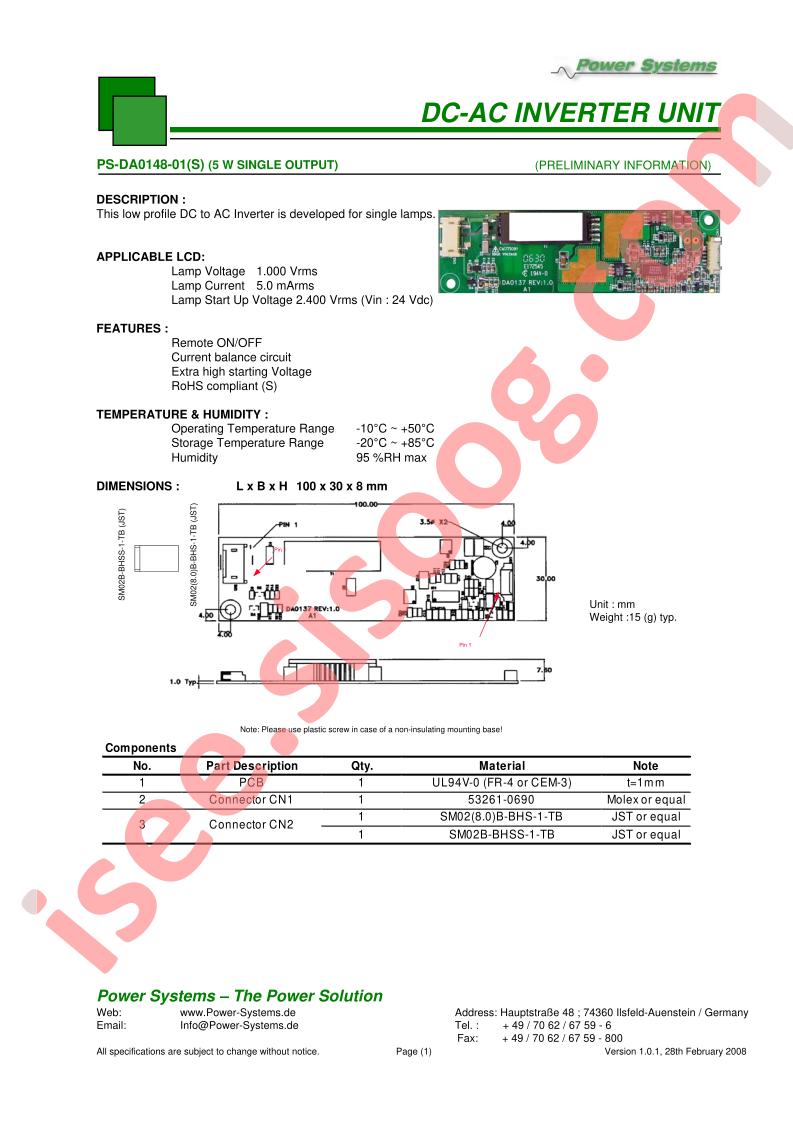 PS-DA0148-01S