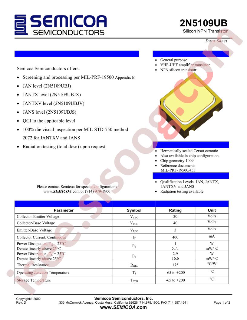 2N5109UB