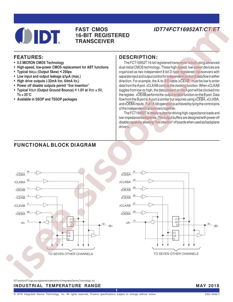 IDT74FCT16952AT