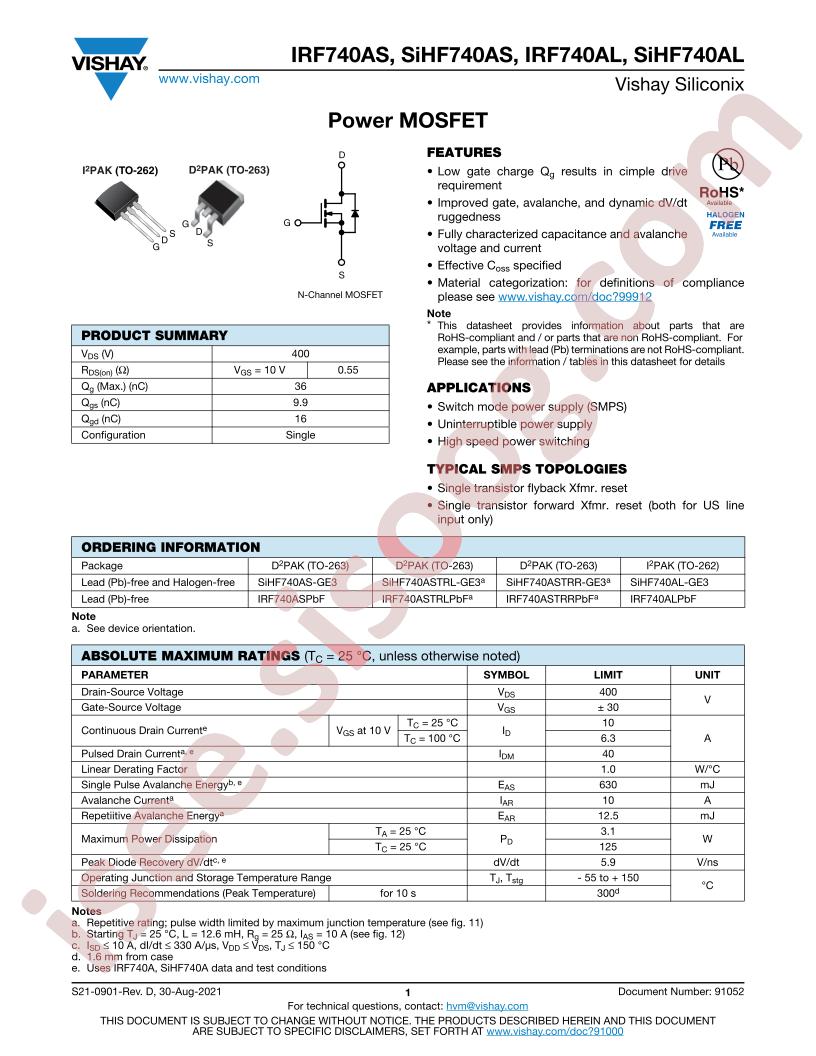 SIHF740AS-GE3