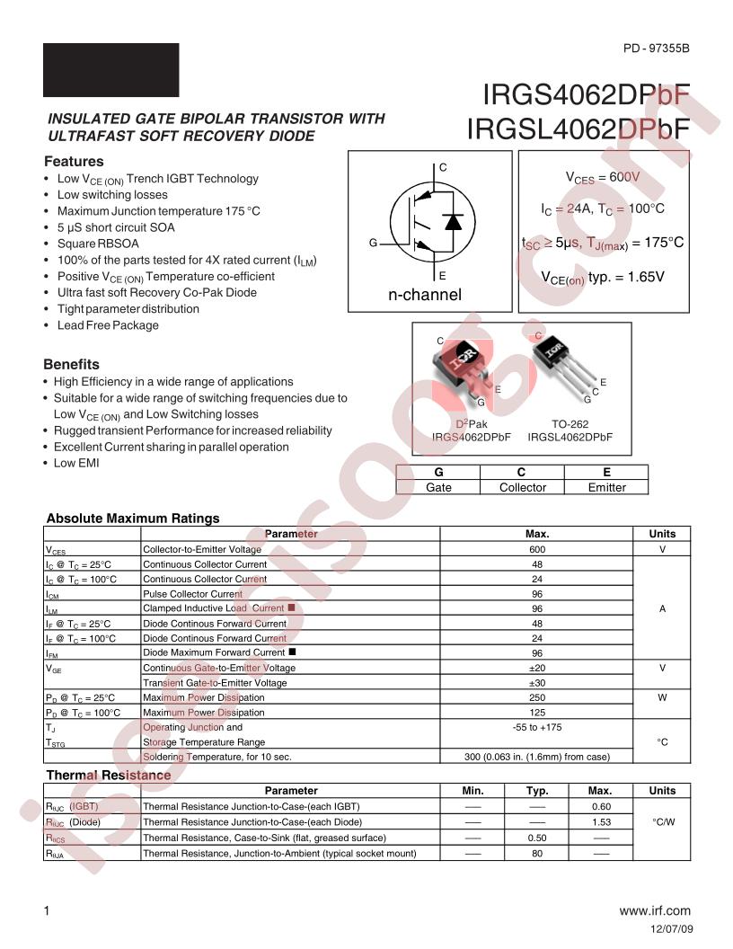 IRGS4062DPBF
