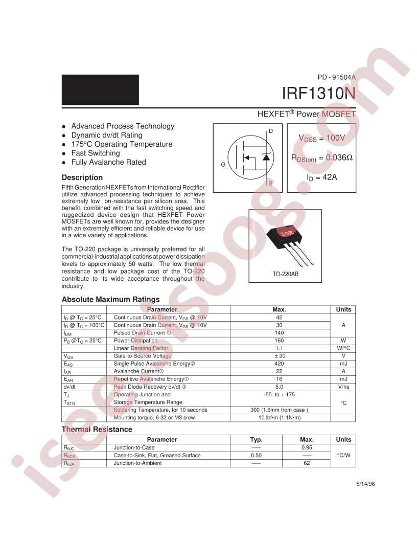 IRF1310N