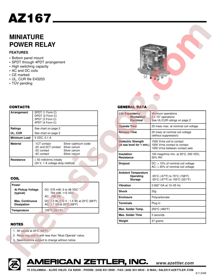 AZ167-1CT-48A