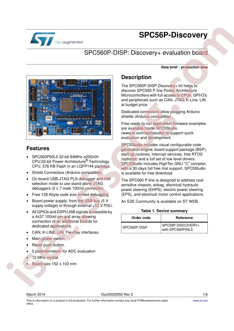 SPC56P-DISCOVERY