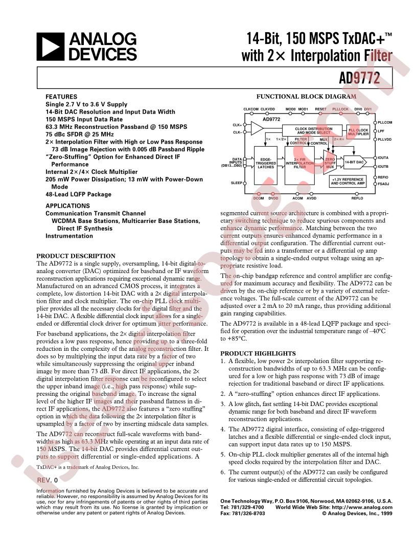 AD9772AST