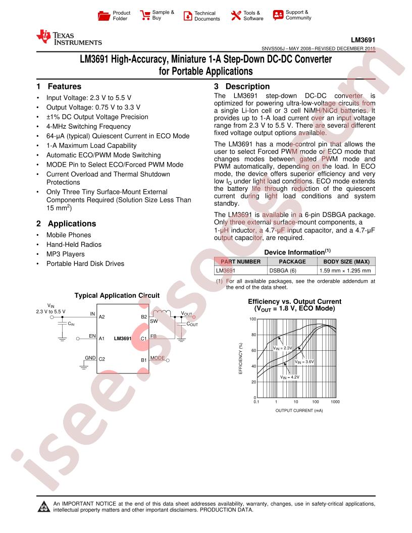 LM3691TL-1.0