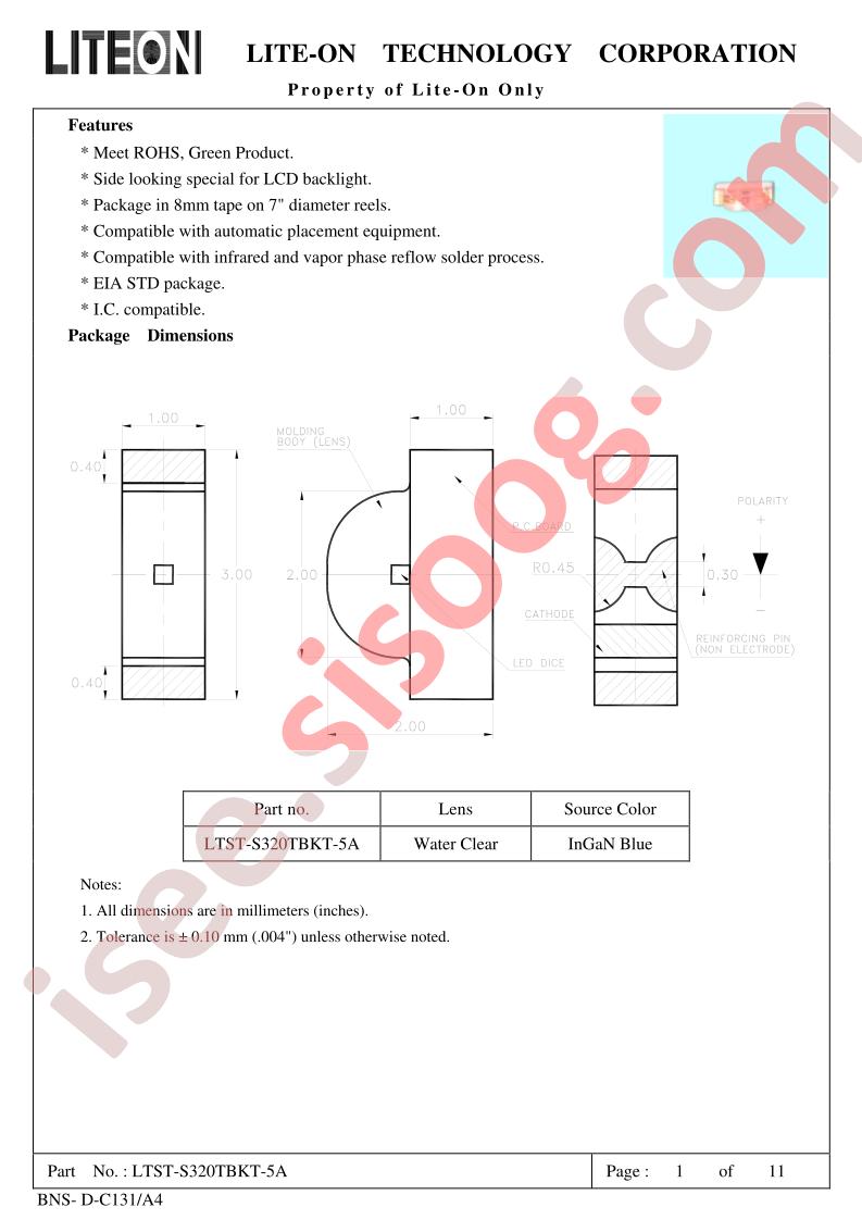 LTST-S320TBKT-5A