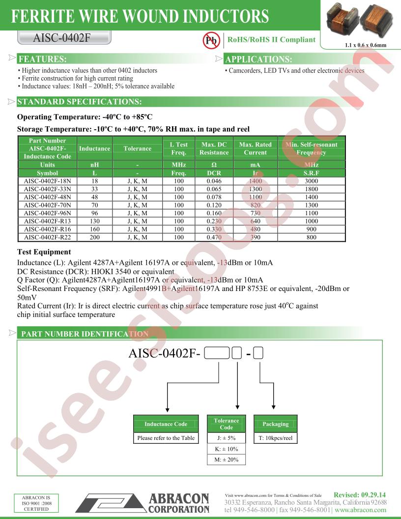 AISC-0402F-70N