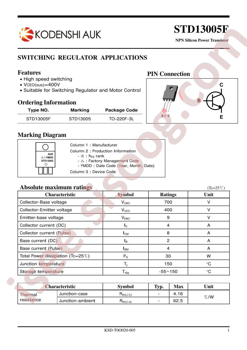 STD13005F